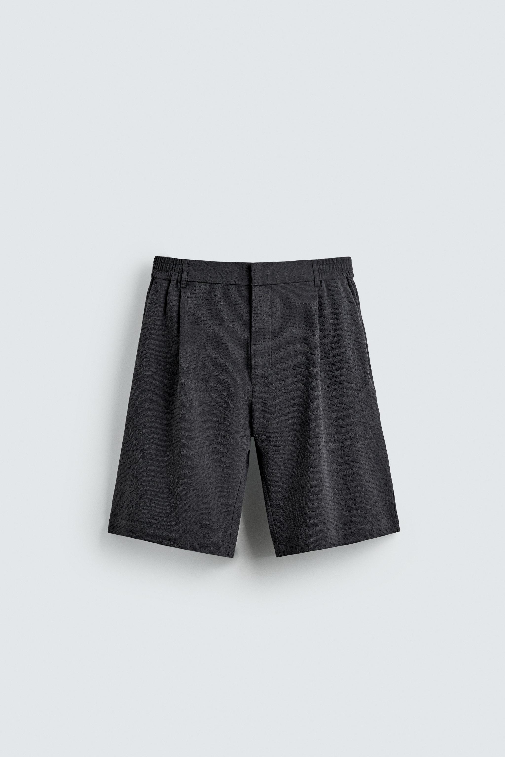 BERMUDA TEXTURÉE IRRÉGULIÈRE À PLIS